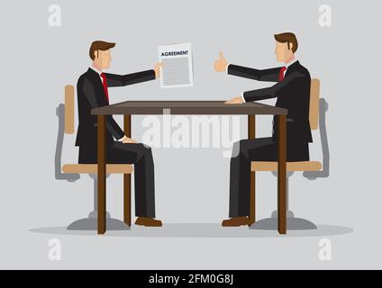 Boss/employer praise employee/staff for their hard work. Concept of teamwork and appreciation. Vector illustration. Stock Vector