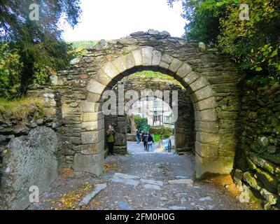 Graveyard in Glendalough Early Monastic Site, County Wicklow, Ireland, Europe Stock Photo