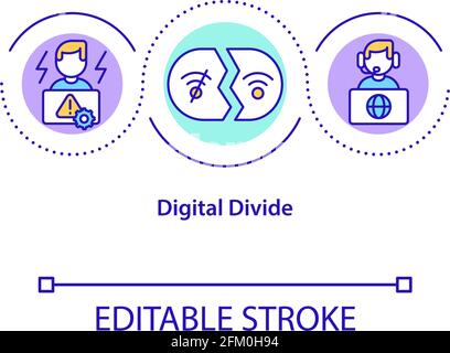 Digital divide concept icon Stock Vector