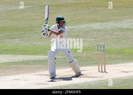 Billy Root in batting action for Notts during Essex CCC vs Nottinghamshire CCC, Specsavers County Championship Division 1 Cricket at The Cloudfm Count Stock Photo