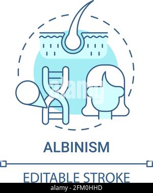 Albinism blue concept icon Stock Vector