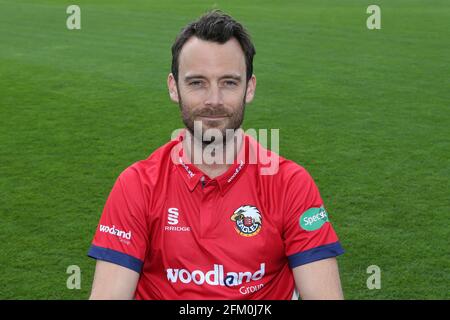James Foster of Essex in Royal London One Day Cup kit during the Essex CCC Press Day at The Cloudfm County Ground on 4th April 2018 Stock Photo