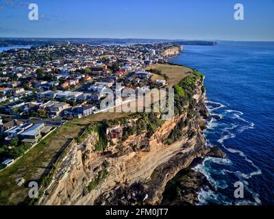 Aerial of the Eastern Suburb of Dover Heights Sydney Austalia Stock Photo