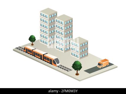 The smart building home architecture is an idea of technology business Stock Vector