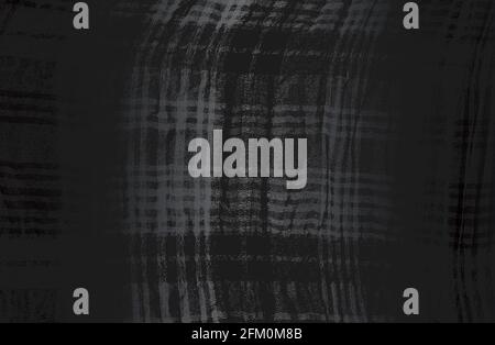 Luxury black metal gradient background with distressed fabric, textile, tartan texture. Vector illustration Stock Vector