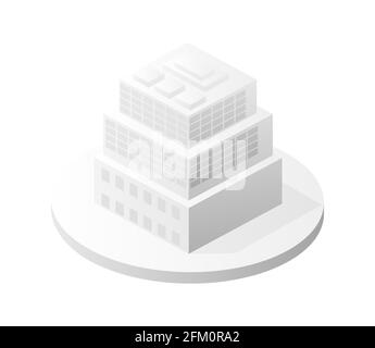 White building icon smart building home architecture Stock Vector