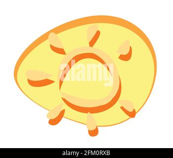 Vector sun toy cartoon sketches object element retro Stock Vector