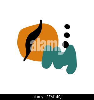 Cute vector abstract shape. Hand drawn doodle Stock Vector