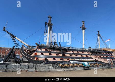 HMS Victory, Portsmouth Historic Dockyard, Portsmouth, Hampshire, UK Stock Photo