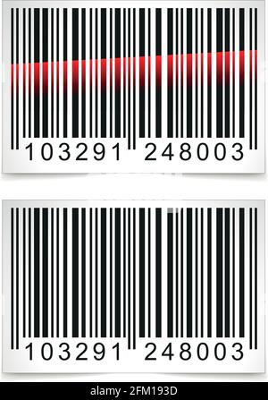 Vector illustration of barcode tag on white background Stock Vector