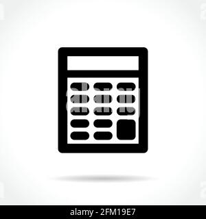 Illustration of calculator icon on white background Stock Vector
