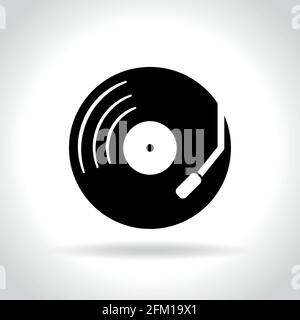 Illustration of retro music icon on white background Stock Vector