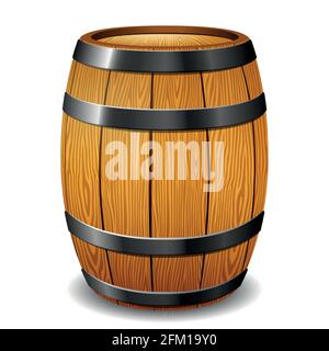 Illustration of barrel on white background Stock Vector