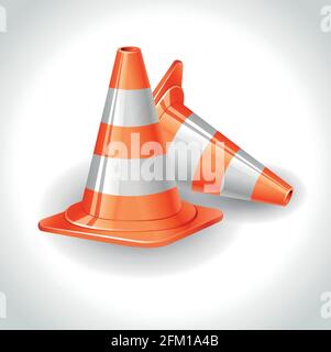 Illustration of cones icon on white background Stock Vector