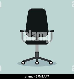 Illustration of black desk chair icon design Stock Vector