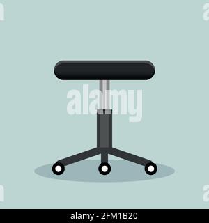 Illustration of office stool on grey background Stock Vector