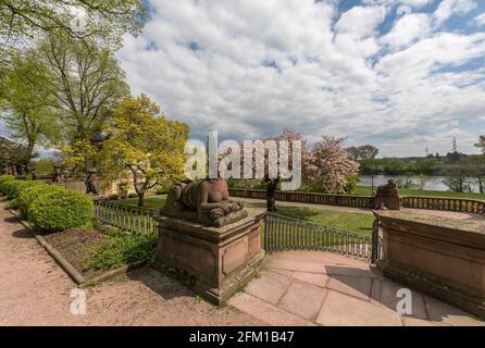 the baroque park of the Bolongaropalast in Frankfurt-Hoechst, Germany Stock Photo