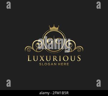 GC Letter Royal Luxury Logo template in vector art for Restaurant ...
