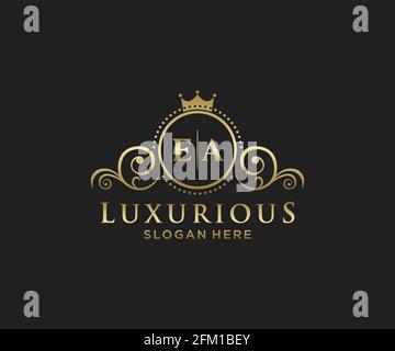 EA Letter Royal Luxury Logo template in vector art for Restaurant ...