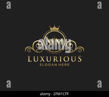 Initial MM Letter Royal Luxury Logo template in vector art for luxurious  branding projects and other vector illustration. 10779341 Vector Art at  Vecteezy