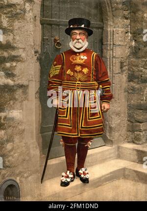 Yeoman of the Guard (Beefeater) London circa 1890-1900 Stock Photo