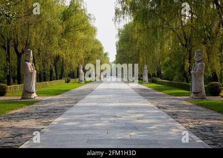 Ministers of Merit Sacred Way Divine Road Changling Beijing Shi China Asia, UNESCO, World Heritage site Stock Photo