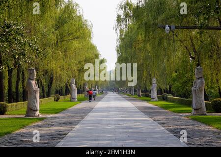 Ministers of Merit Sacred Way Divine Road Changling Beijing Shi China Asia, UNESCO, World Heritage site Stock Photo