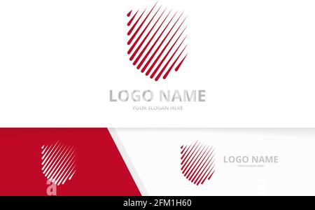 Shield vector logo template. Security logotype design template. Stock Vector
