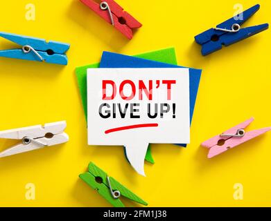 Don't give up - Do It, conceptual image in a motivational message. Stock Photo