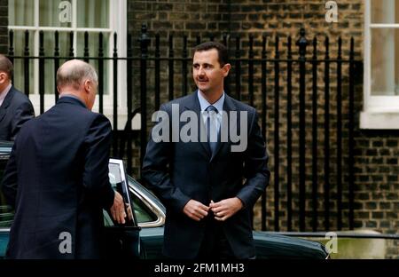 President Bashar al-Assad of Syria arriving at Downing Street this morning .16 December 2002  photo Andy Paradise Stock Photo