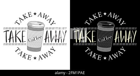 Take away coffee concept - vector illustration Stock Vector