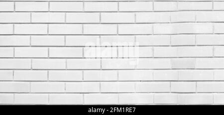 Soft light brick wall, clean smooth blank surface, long picture as background Stock Photo