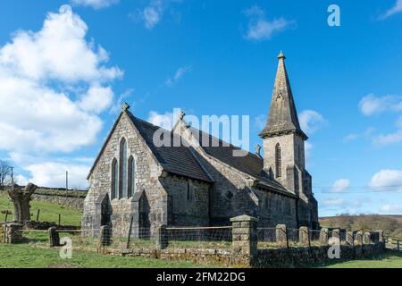 External view of St. Andrew's Church in Blubberhouses, North Yorkshire Stock Photo