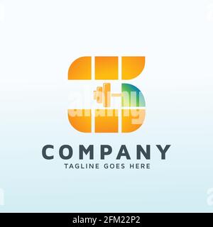 Energy solar fitness logo vector design template Stock Vector