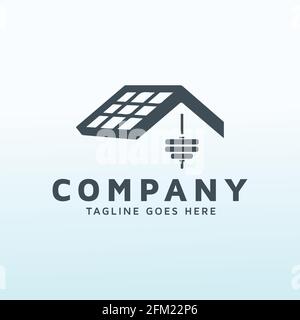 Energy solar fitness logo vector design template Stock Vector