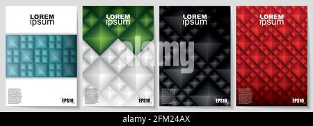 Set of modern abstract backgrounds for brochure design, flyer design, cover layout, business cards. Stock Vector