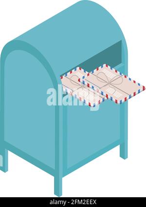 post box envelopes courier isolated Stock Vector