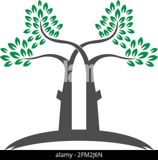 Tree icon  Tree branch design vector illustration template Stock Vector