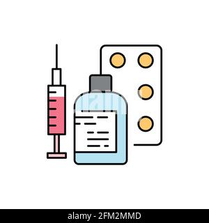 Infertility treatment olor line icon. Pregnancy. Pictogram for web page, mobile app, promo. UI UX GUI design element. Editable stroke. Stock Vector