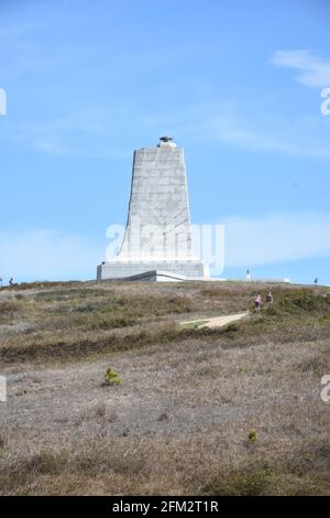 The Wright Brothers Monument at the Wright Brothers National Memorial. Stock Photo