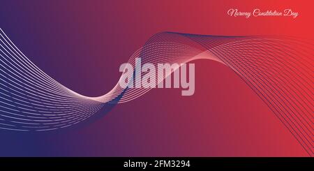 Norway constitution day design with red and blue abstract background. good template for Norway National day. Stock Vector