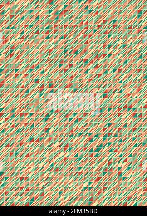 Abstract Geometrical generative computational art illustration Stock Vector