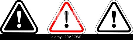 TRIANGULAR CAUTION WARNING SIGN AND SYMBOL Stock Vector