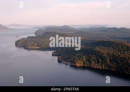 North Pender Island, BC. Aerial photographs of the Southern Gulf Islands. British Columbia, Canada. Stock Photo