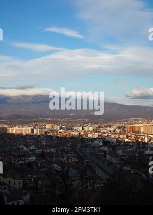 A viewpoint of Prizren from the castle in Kosova Stock Photo