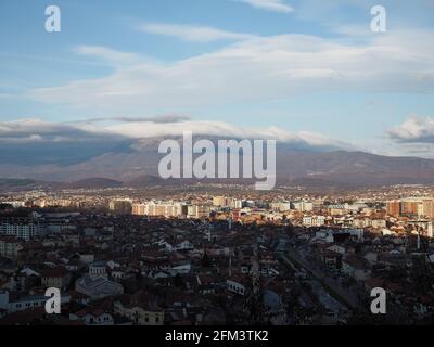 A viewpoint of Prizren from the castle in Kosova Stock Photo