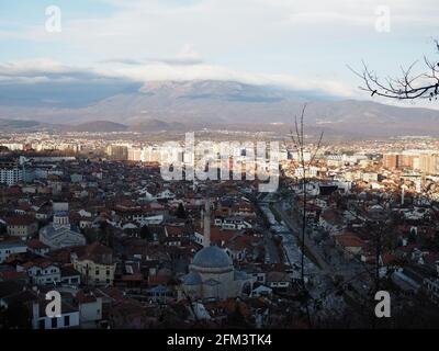 A viewpoint of Prizren from the castle in Kosova Stock Photo