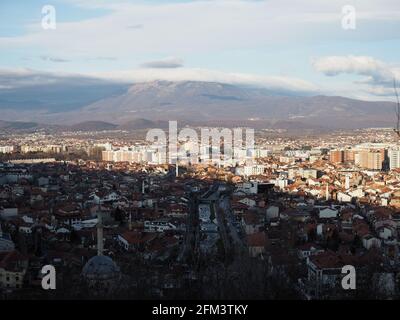 A viewpoint of Prizren from the castle in Kosova Stock Photo