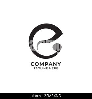 Lowercase Letter E Alphabet Music Logo Design isolated on white background. Initial and Musical Note logo concept. Stock Vector