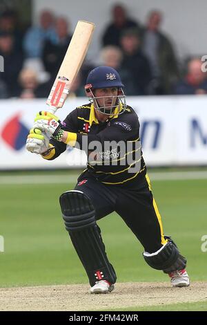 Phil Mustard in batting action for Gloucestershire during Essex Eagles vs Gloucestershire, Royal London One-Day Cup Cricket at The Cloudfm County Grou Stock Photo